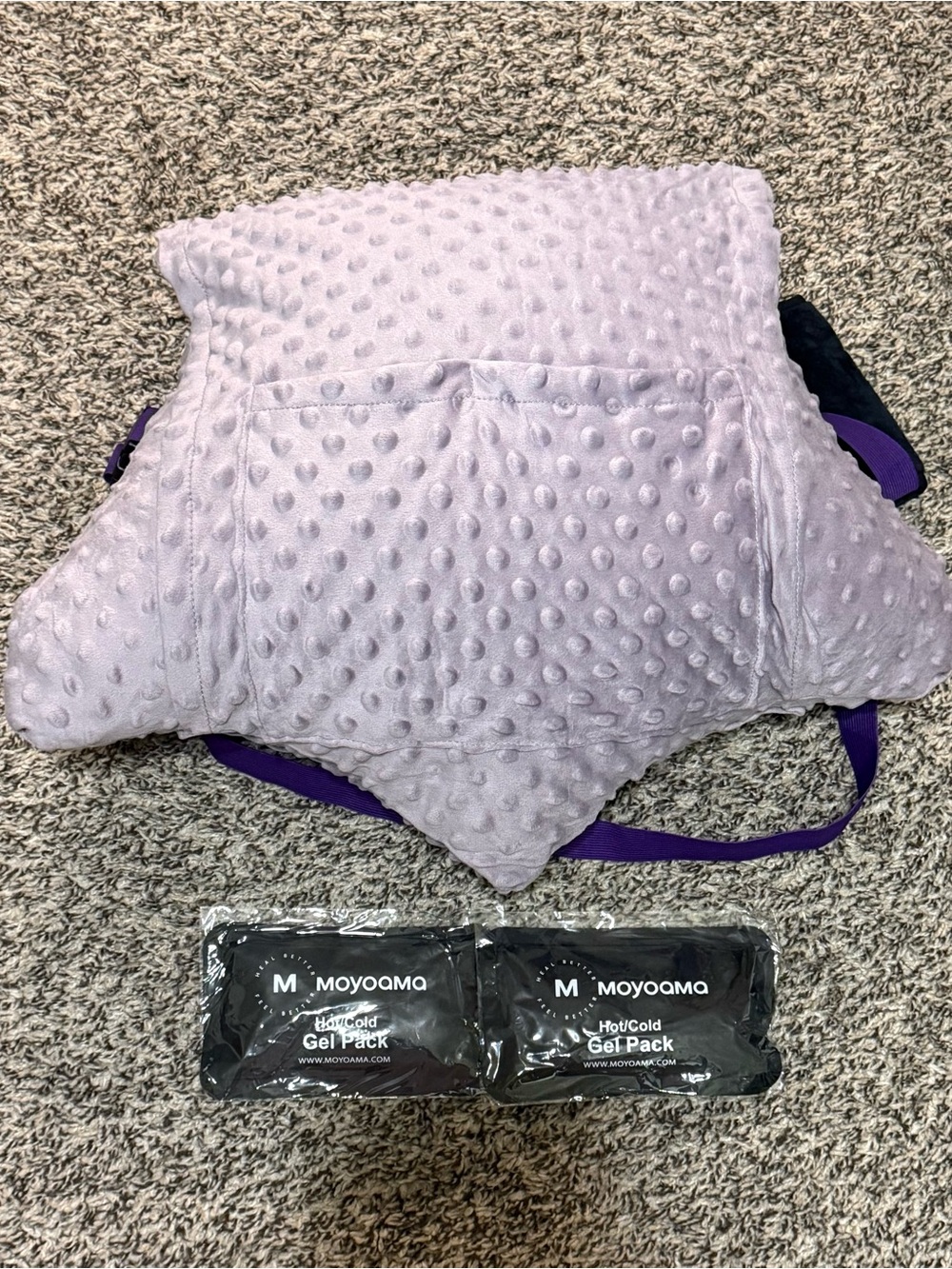Lavender Star Comfort Pillow with Hot/Cold Gel Packs